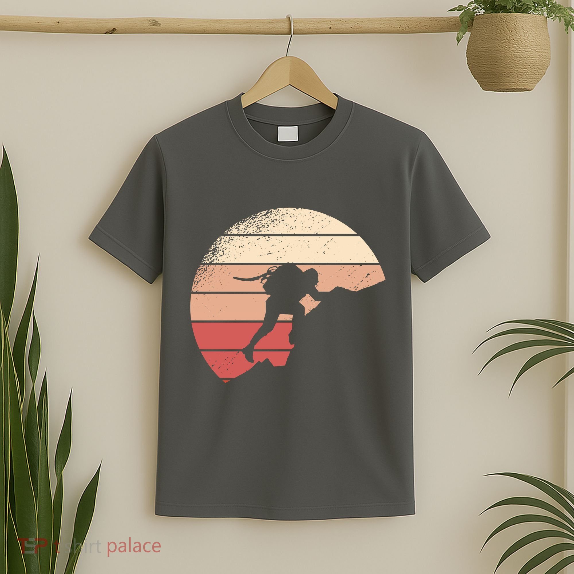 Mountain Climber Retro Sunset T-Shirt