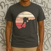 Mountain Climber Retro Sunset T-Shirt thumb 3