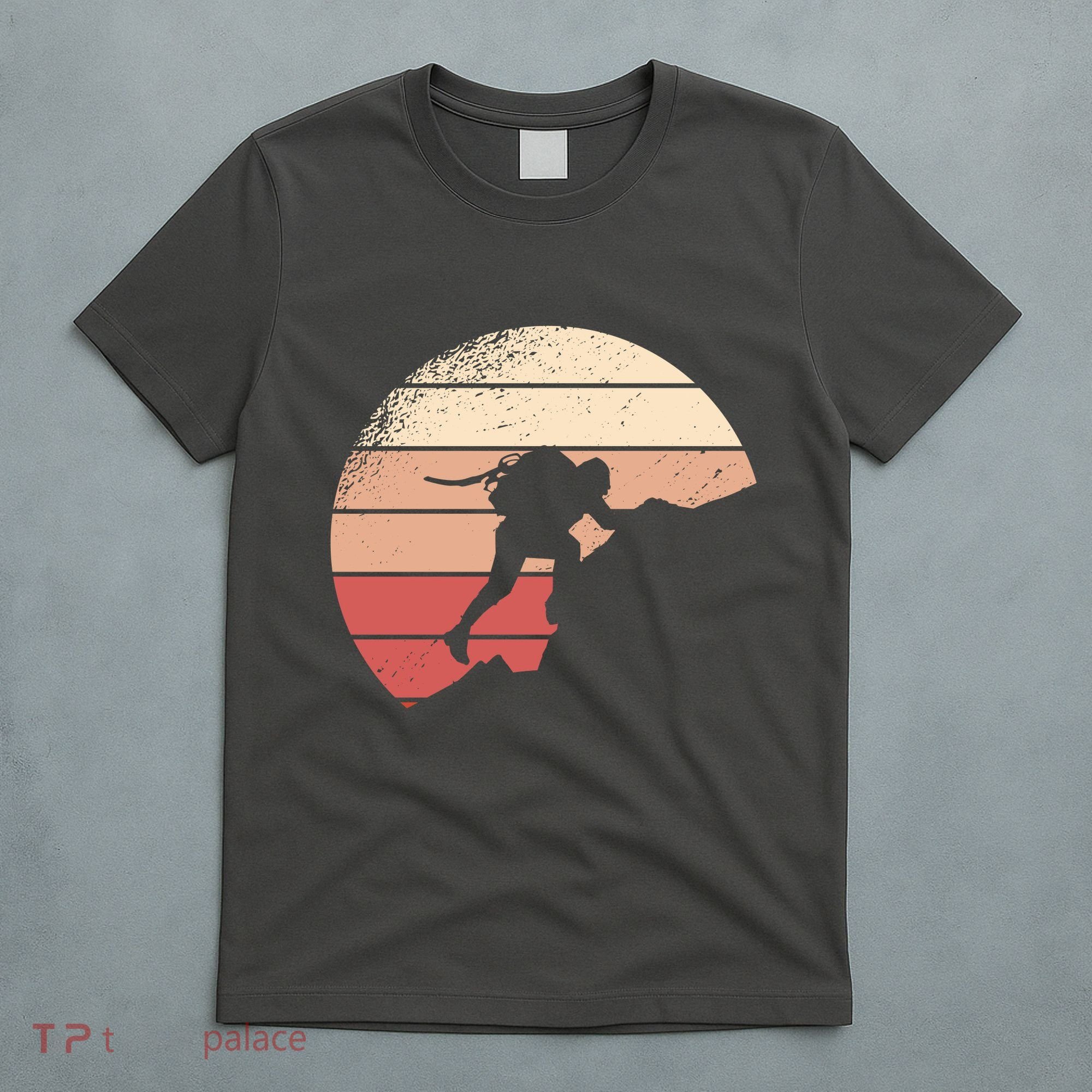 Mountain Climber Retro Sunset T-Shirt