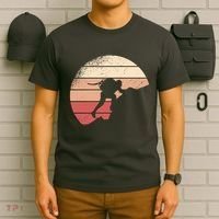Mountain Climber Retro Sunset T-Shirt thumb 6