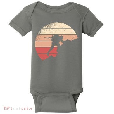 Mountain Climber Retro Sunset Baby Bodysuit