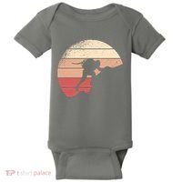 Mountain Climber Retro Sunset Baby Bodysuit thumb 0