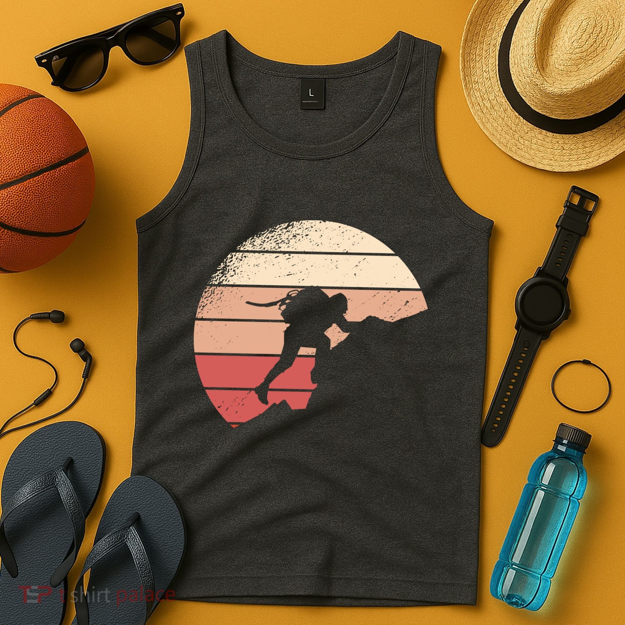 Mountain Climber Retro Sunset Tank Top