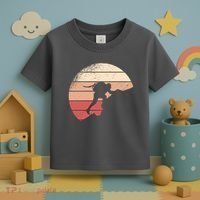 Mountain Climber Retro Sunset Toddler T-Shirt thumb 3