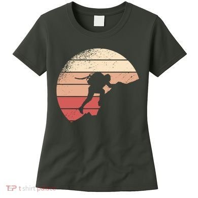Mountain Climber Retro Sunset Women's T-Shirt