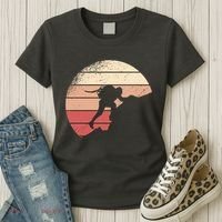 Mountain Climber Retro Sunset Women's T-Shirt thumb 3