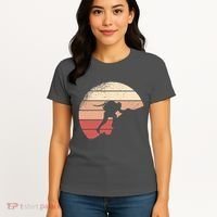 Mountain Climber Retro Sunset Women's T-Shirt thumb 4