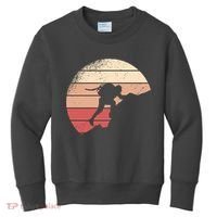 Mountain Climber Retro Sunset Kids Sweatshirt thumb 0