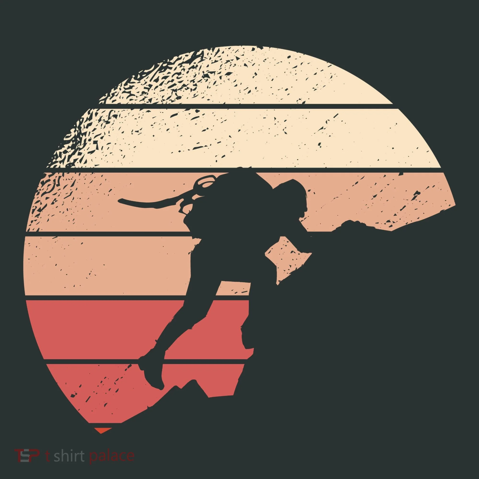 Mountain Climber Retro Sunset Kids Hoodie