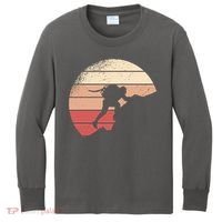 Mountain Climber Retro Sunset Kids Long Sleeve Shirt thumb 0