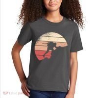 Mountain Climber Retro Sunset Kids T-Shirt thumb 2