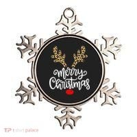 Merry Christmas Reindeer Red Nose Xmas Family Matching Ornament thumb 0