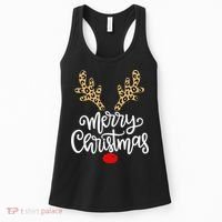 Merry Christmas Reindeer Red Nose Xmas Family Matching Women's Tank Top thumb 0
