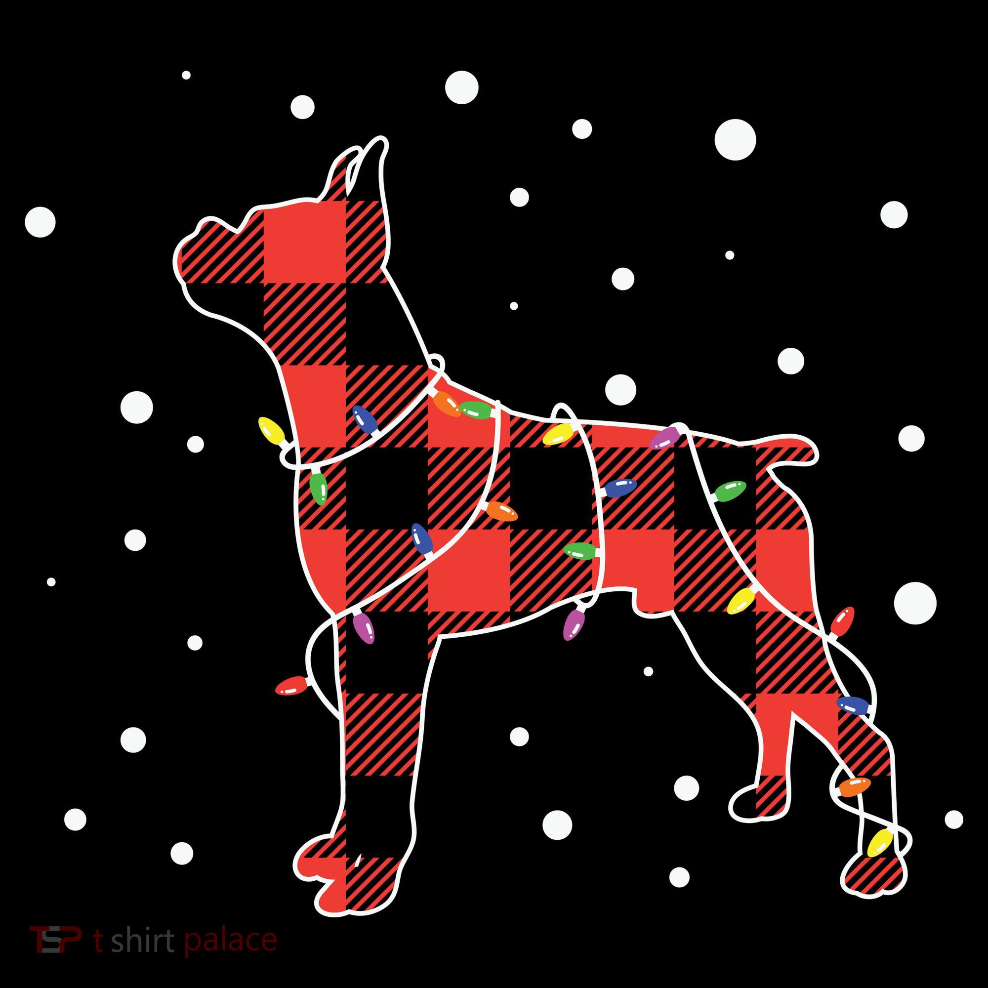 Merry Christmas Red Plaid Pitbull, Snowman, Christmas Lights, Christmas Tree Coffee Mug