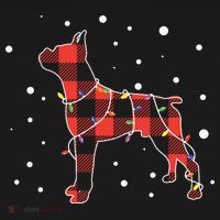Merry Christmas Red Plaid Pitbull, Snowman, Christmas Lights, Christmas Tree Mousepad thumb 1