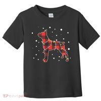Merry Christmas Red Plaid Pitbull, Snowman, Christmas Lights, Christmas Tree Toddler T-Shirt thumb 0