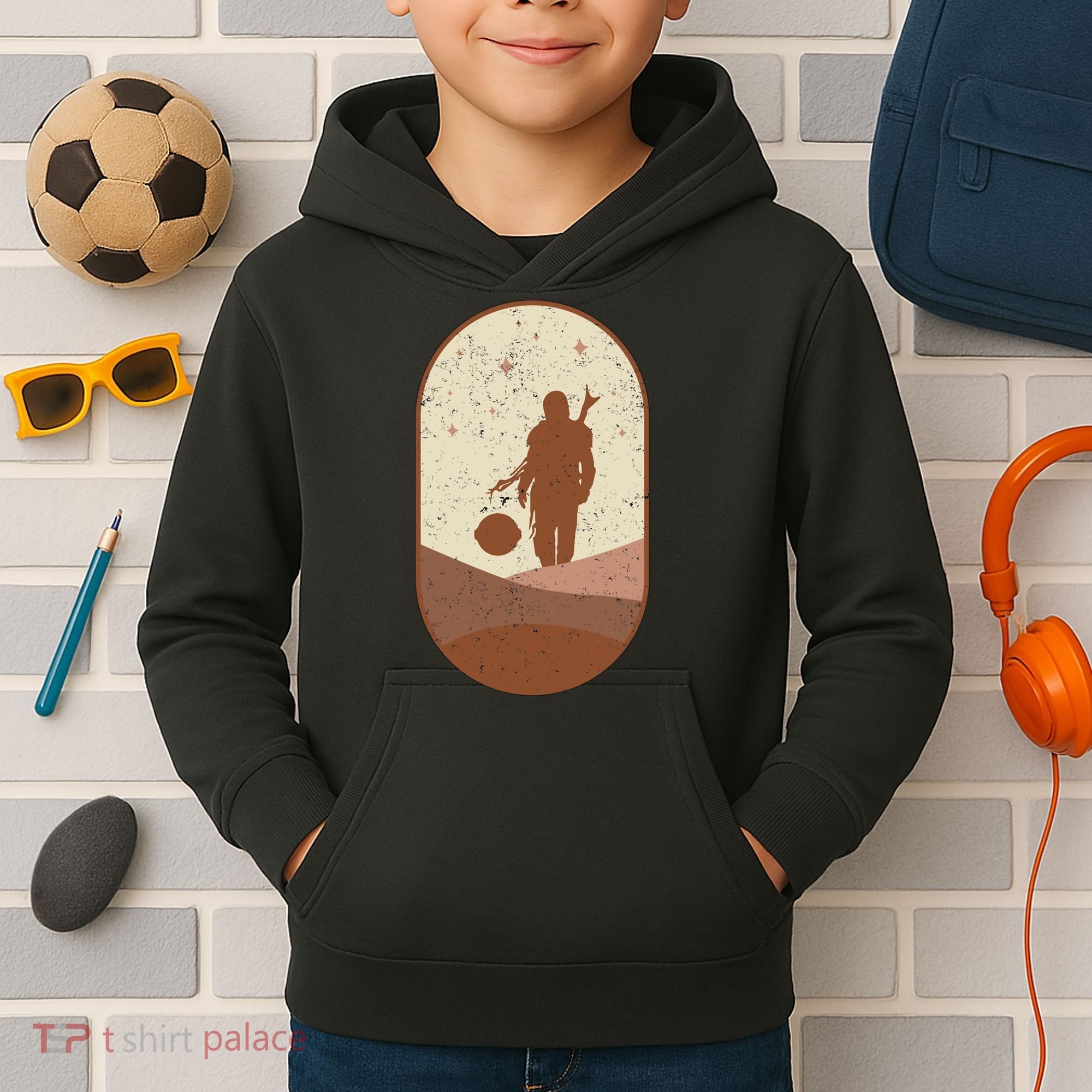 Mando Child Retro Kids Hoodie