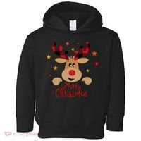 Merry Christmas Reindeer Holiday Cute Toddler Hoodie thumb 0