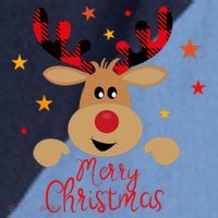 Merry Christmas Reindeer Holiday Cute Raglan Baseball Sleeve Shirt thumb 2