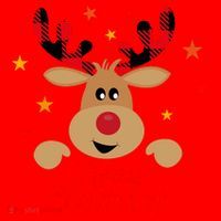 Merry Christmas Reindeer Holiday Cute Santa Hat thumb 1