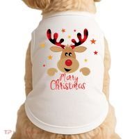 Merry Christmas Reindeer Holiday Cute Doggie Tank thumb 0