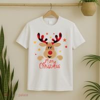 Merry Christmas Reindeer Holiday Cute T-Shirt thumb 2