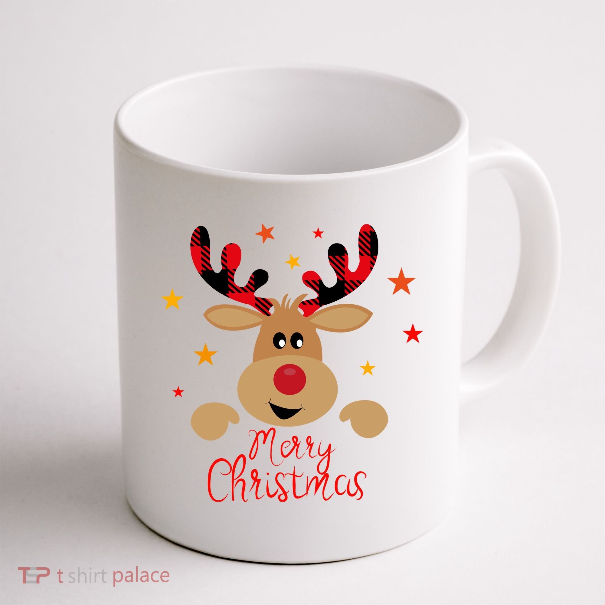 Merry Christmas Reindeer Holiday Cute Coffee Mug