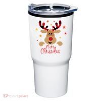 Merry Christmas Reindeer Holiday Cute Tumbler thumb 0