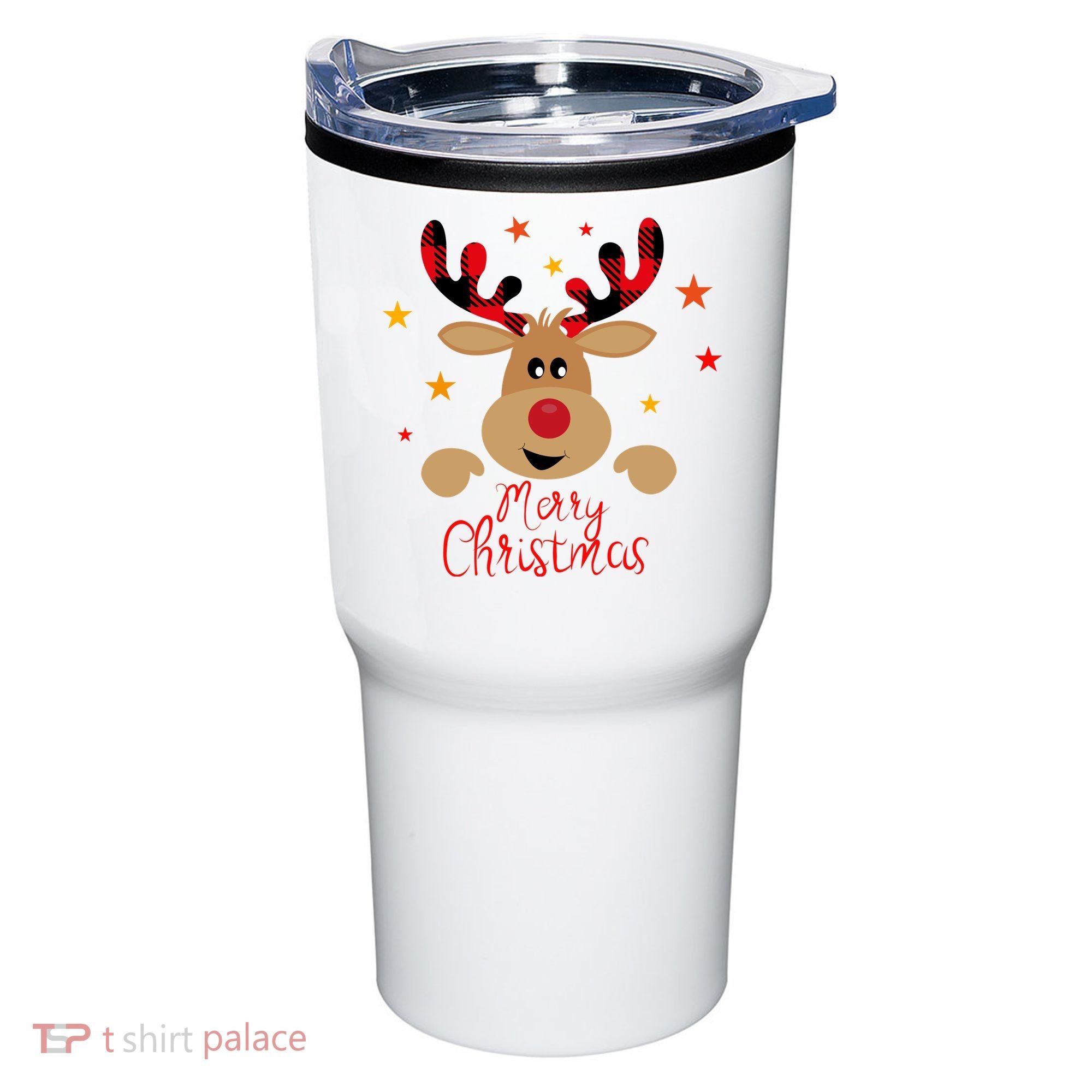 Merry Christmas Reindeer Holiday Cute Tumbler