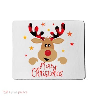Merry Christmas Reindeer Holiday Cute Mousepad
