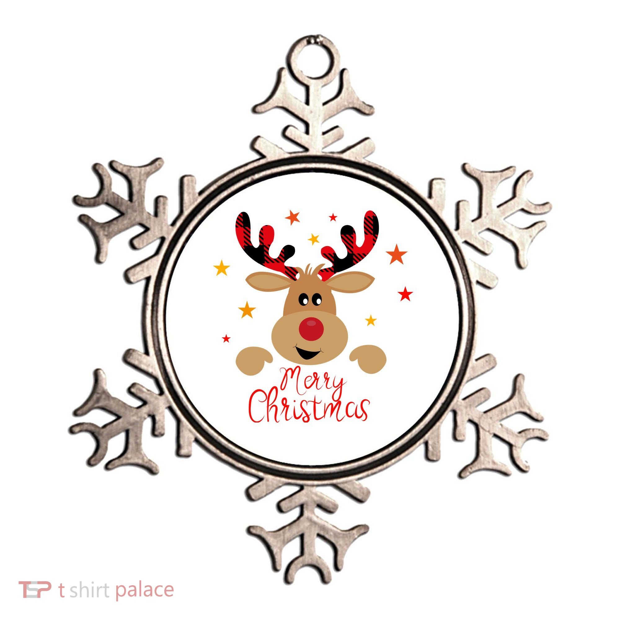 Merry Christmas Reindeer Holiday Cute Ornament