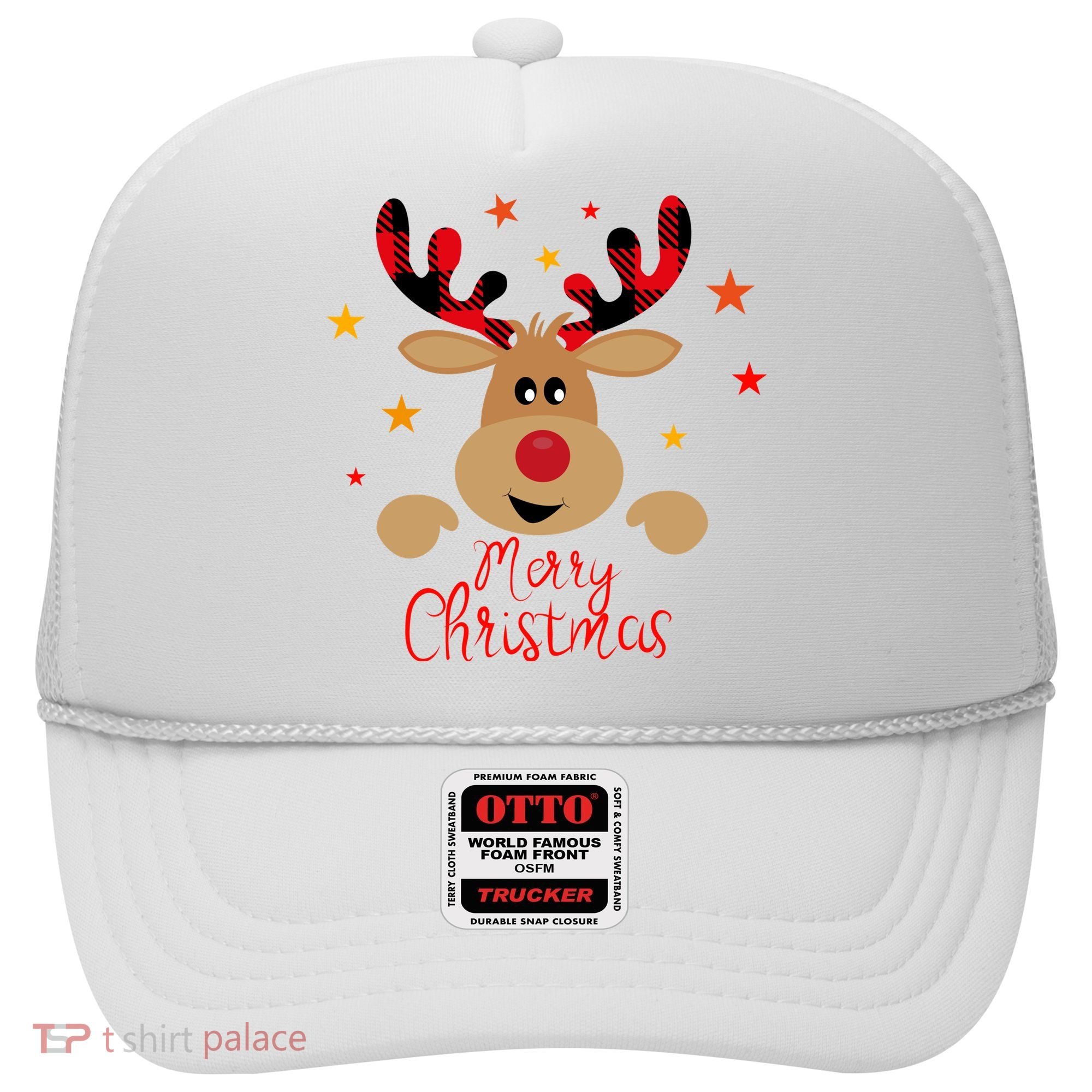 Merry Christmas Reindeer Holiday Cute Hat