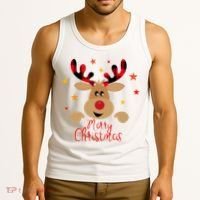 Merry Christmas Reindeer Holiday Cute Tank Top thumb 3