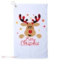 Merry Christmas Reindeer Holiday Cute Golf Towel thumb 0