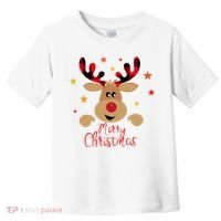 Merry Christmas Reindeer Holiday Cute Toddler T-Shirt thumb 0