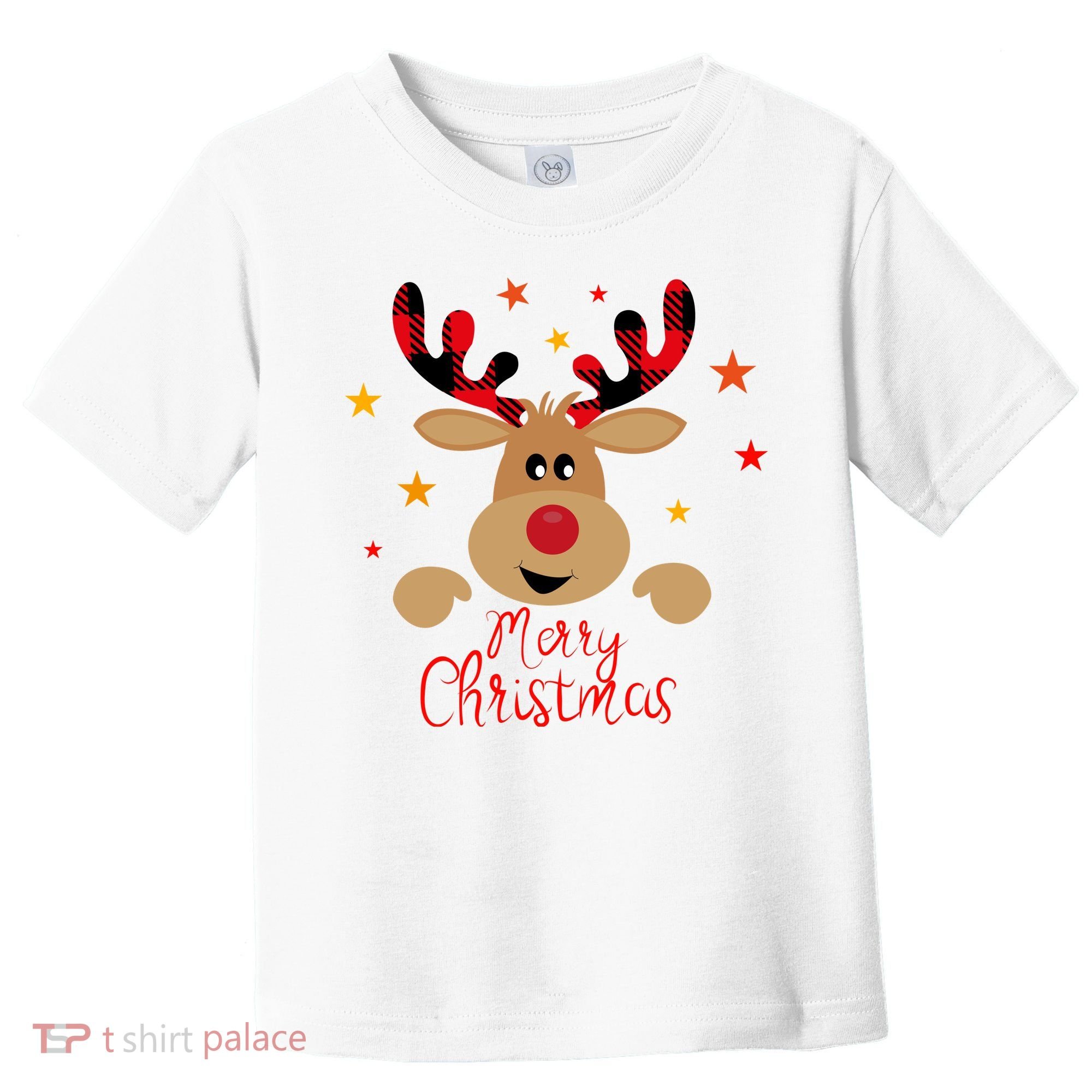 Merry Christmas Reindeer Holiday Cute Toddler T-Shirt