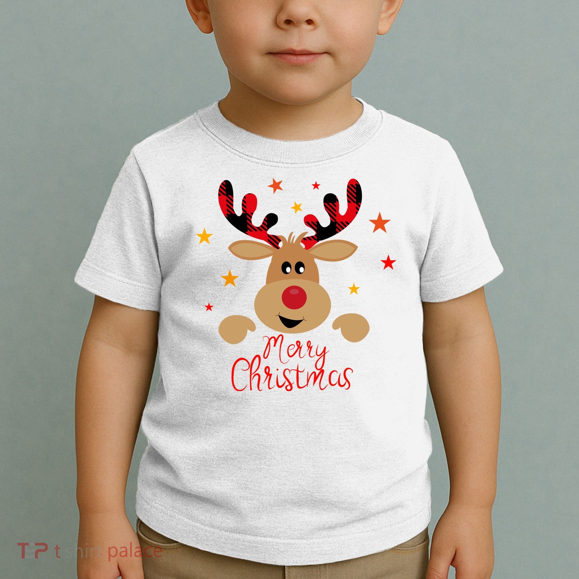 Merry Christmas Reindeer Holiday Cute Toddler T-Shirt
