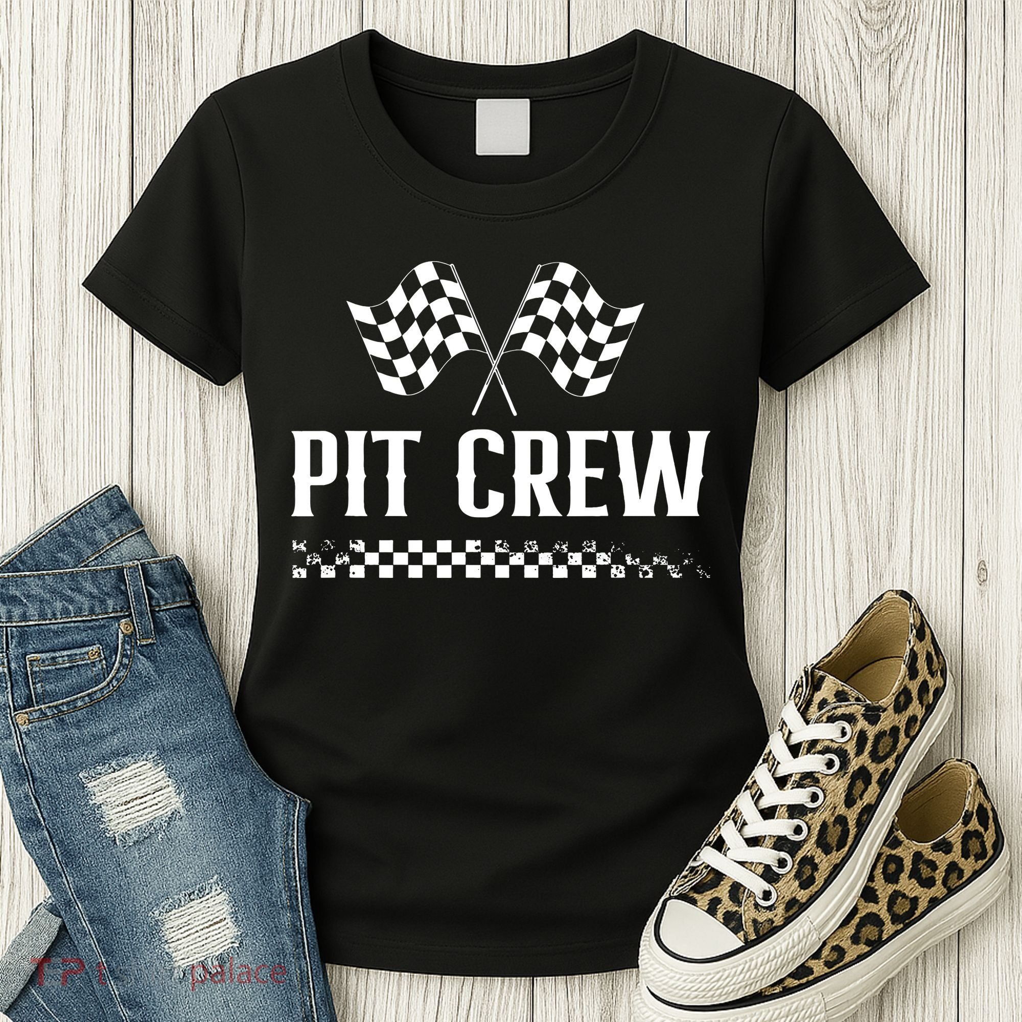 Mechanic Car Race Track Pit Crew Racing Women's T-Shirt