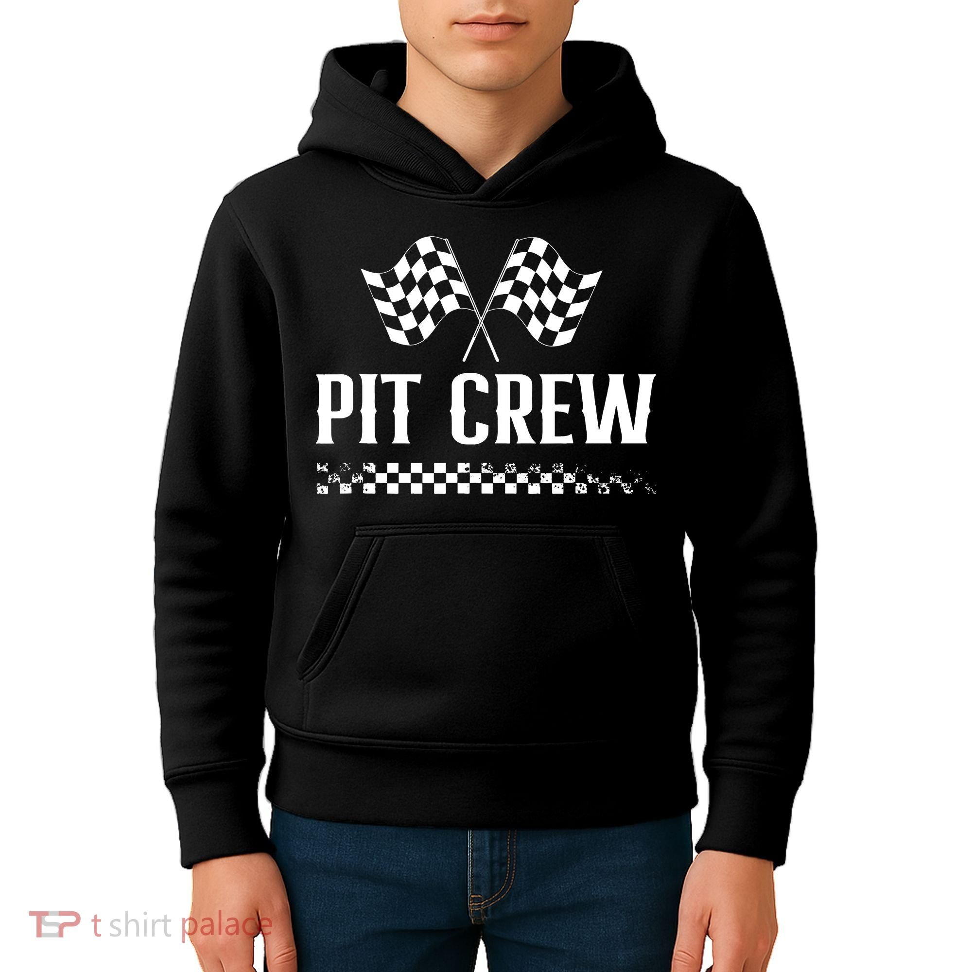 Mechanic Car Race Track Pit Crew Racing Kids Hoodie