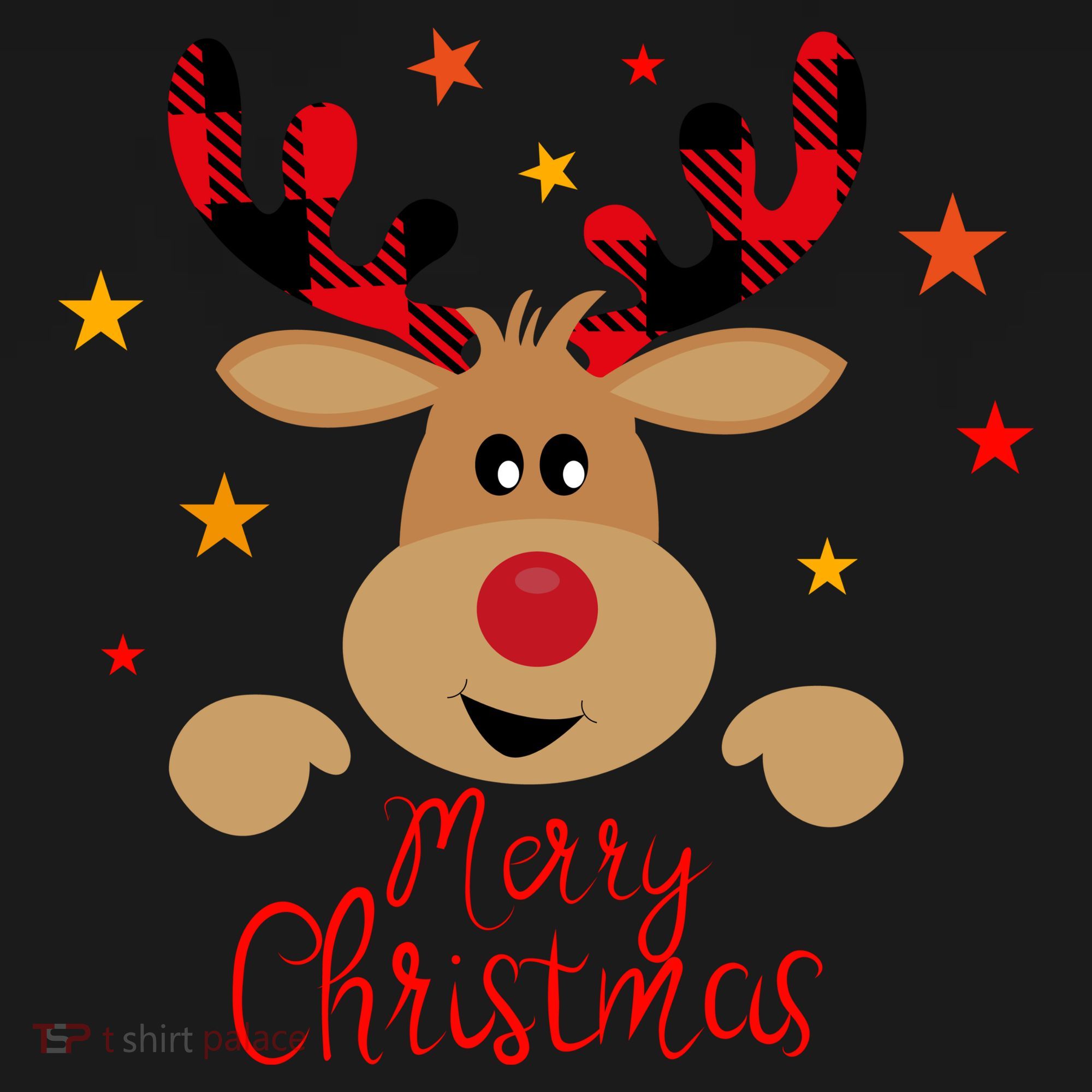 Merry Christmas Reindeer Cute Holiday Toddler Hoodie