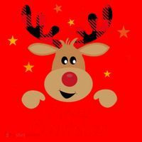 Merry Christmas Reindeer Cute Holiday Santa Hat thumb 1