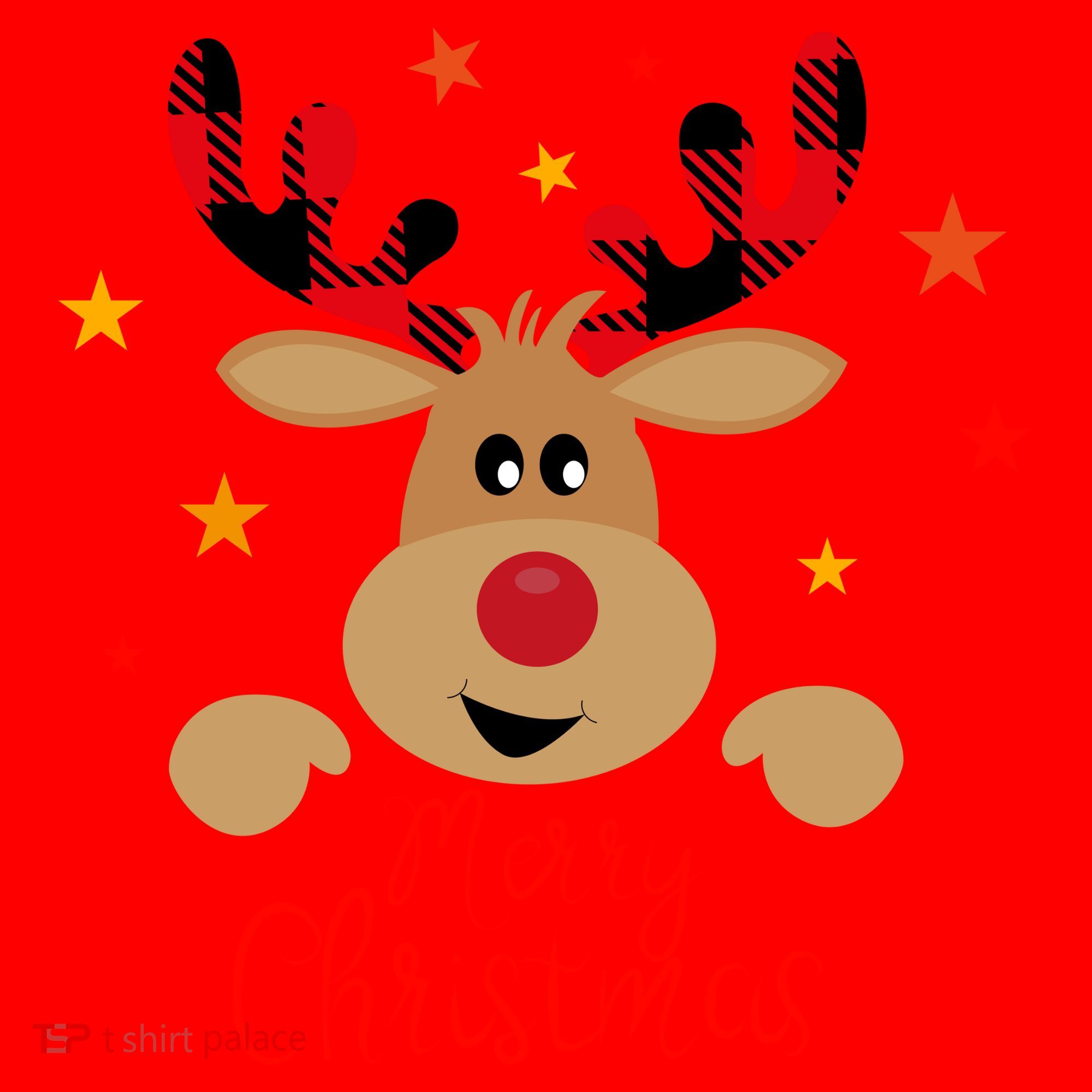 Merry Christmas Reindeer Cute Holiday Santa Hat