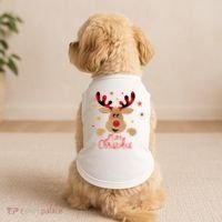 Merry Christmas Reindeer Cute Holiday Doggie Tank thumb 2