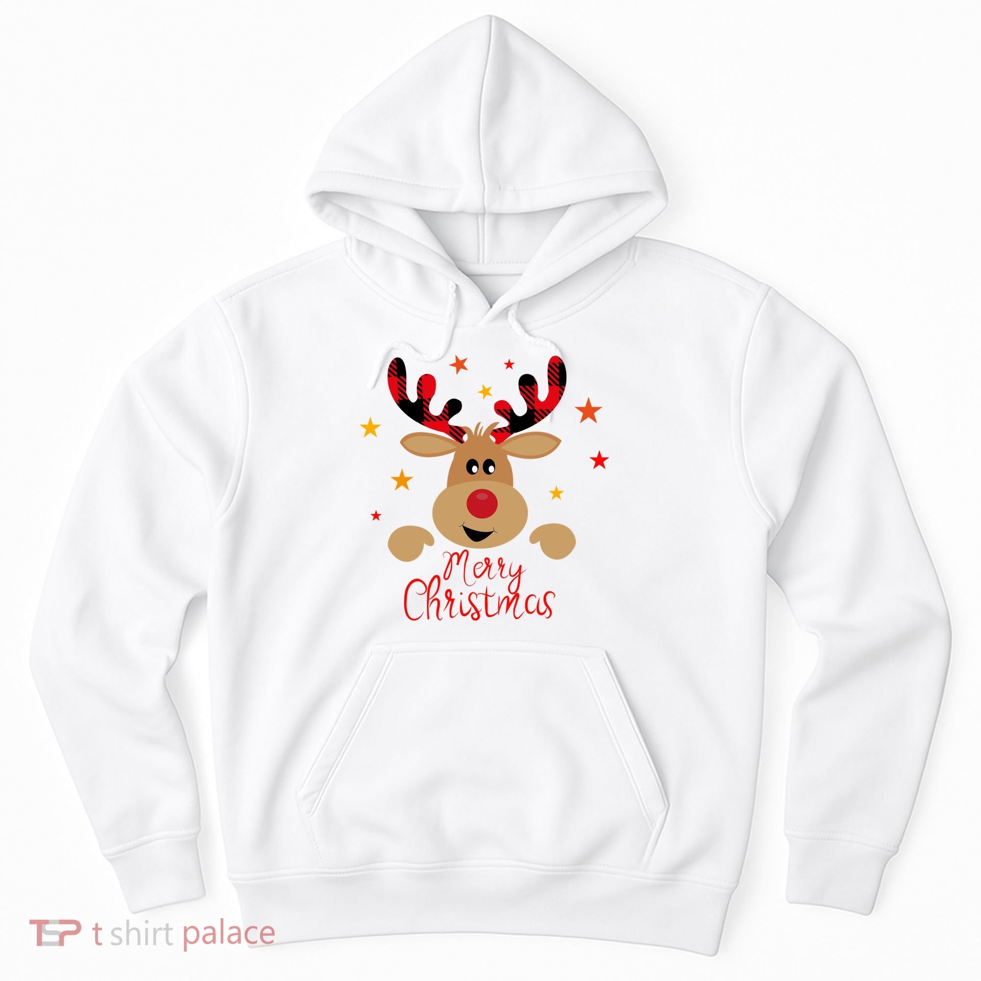 Merry Christmas Reindeer Cute Holiday Hoodie