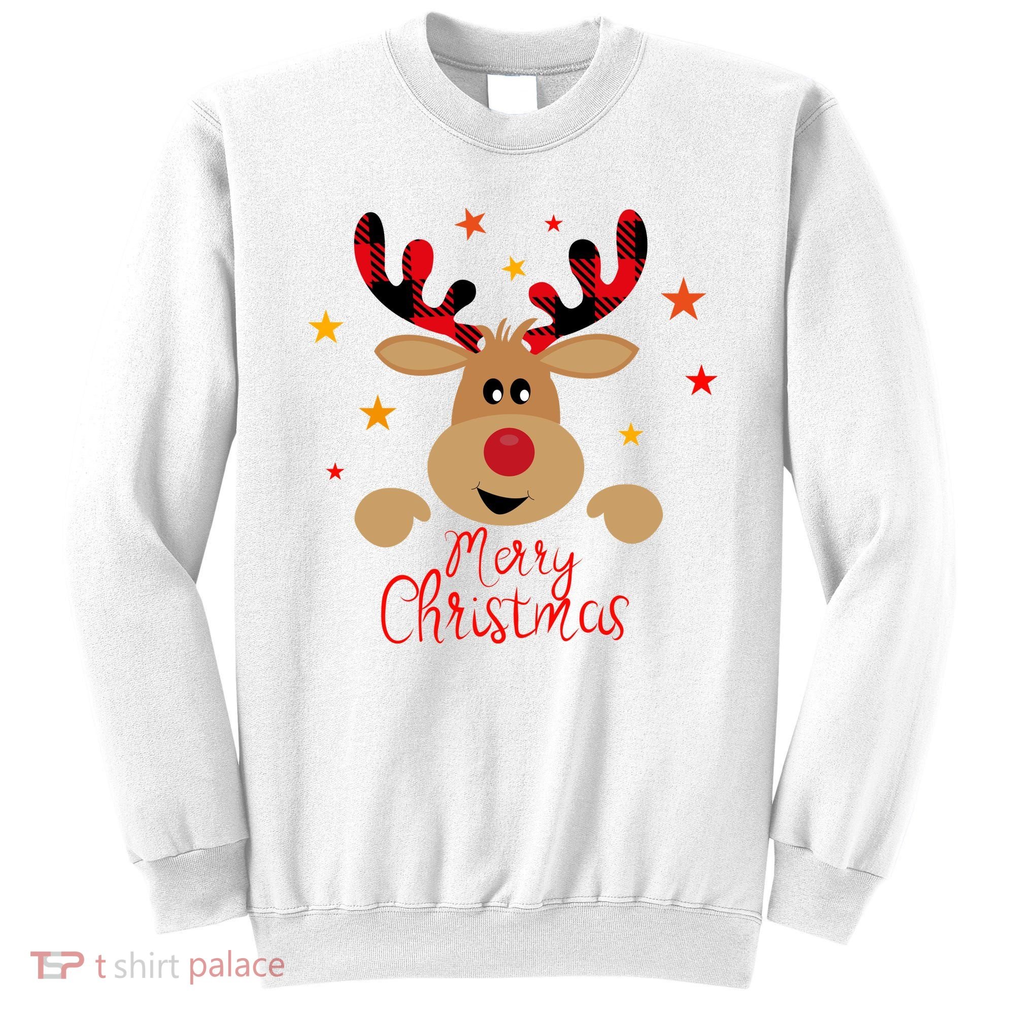 Merry Christmas Reindeer Cute Holiday Sweatshirt