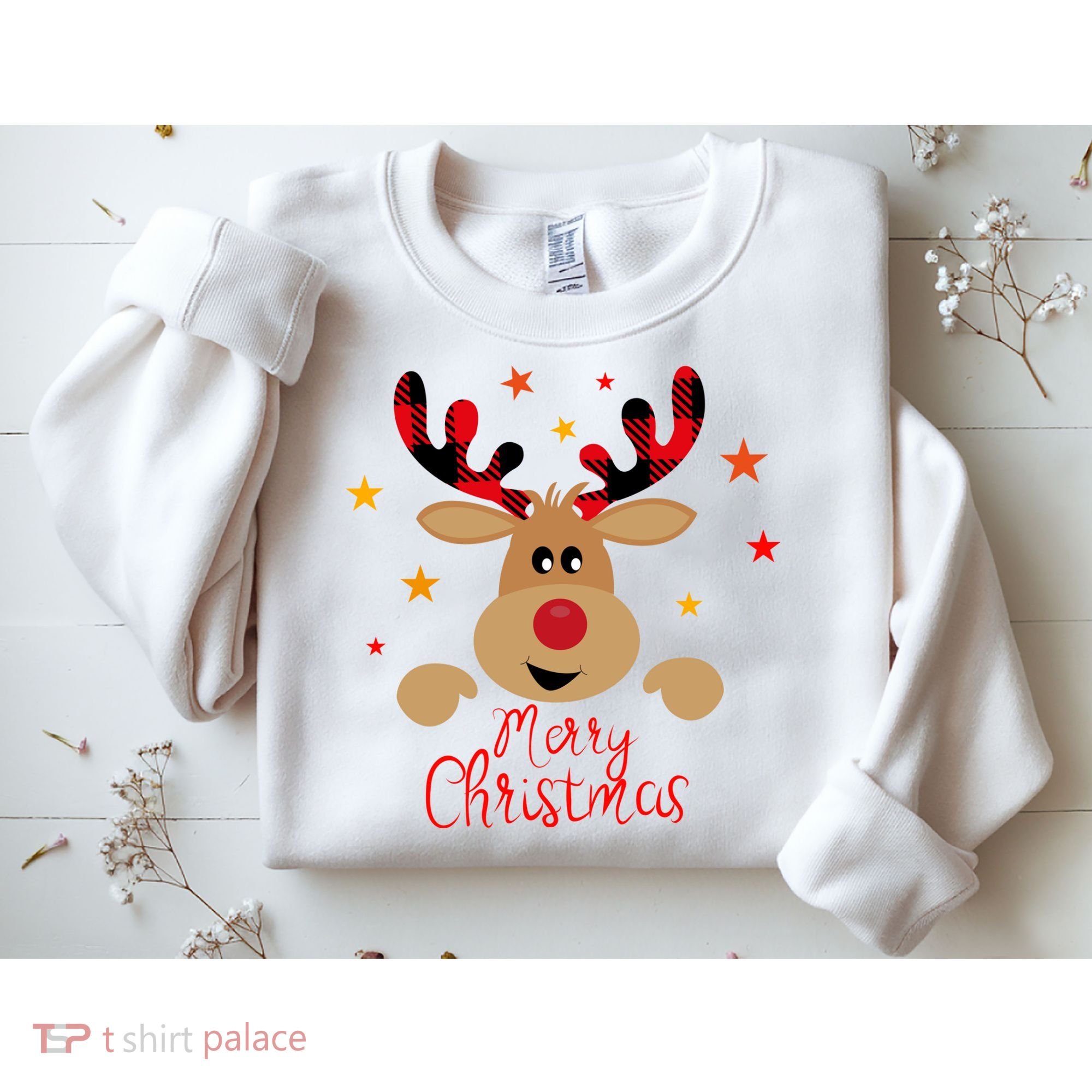 Merry Christmas Reindeer Cute Holiday Sweatshirt