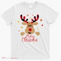 Merry Christmas Reindeer Cute Holiday T-Shirt thumb 0