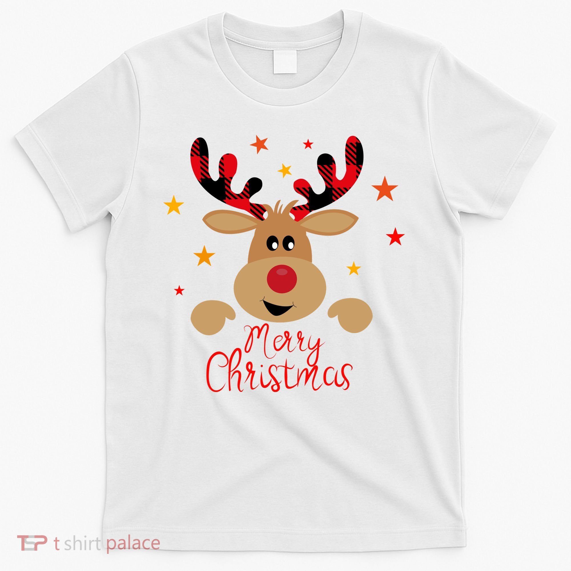 Merry Christmas Reindeer Cute Holiday T-Shirt