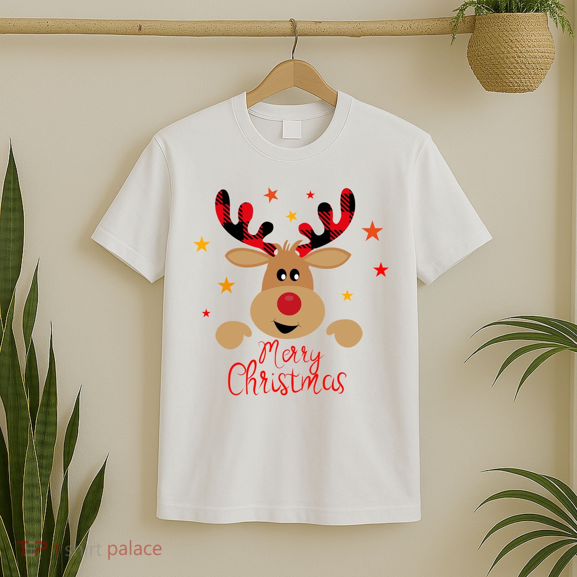 Merry Christmas Reindeer Cute Holiday T-Shirt
