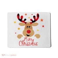 Merry Christmas Reindeer Cute Holiday Mousepad thumb 0